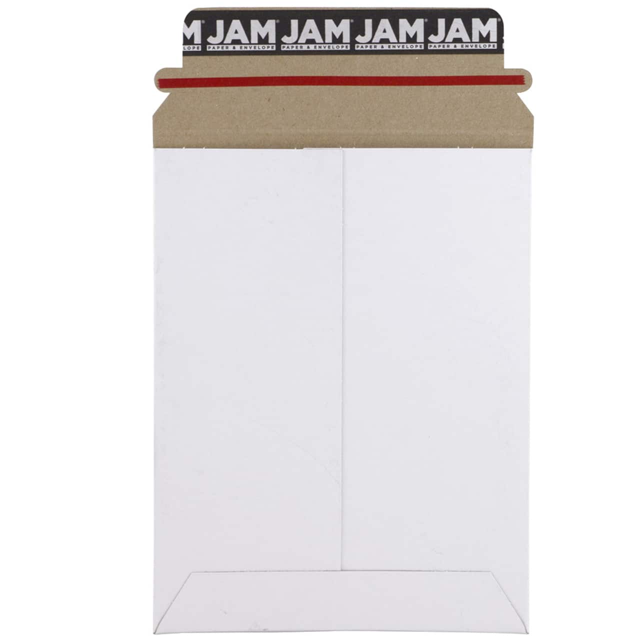 JAM Paper 6" x 8" White Flat Photo Mailer Peel & Seal Closure Envelopes, 6ct.